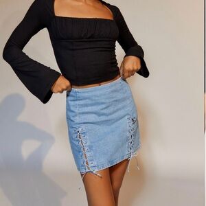 NWT urban outfitters Rebecca Lace up skirt w/ functional laces that tighten